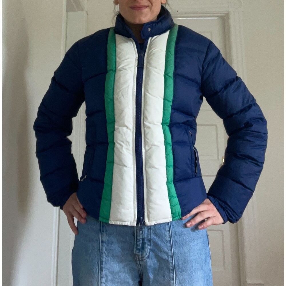 Vintage Retro Colorblock Puffer Jacket Gorpcore- Number 1 Sun - Women’s L